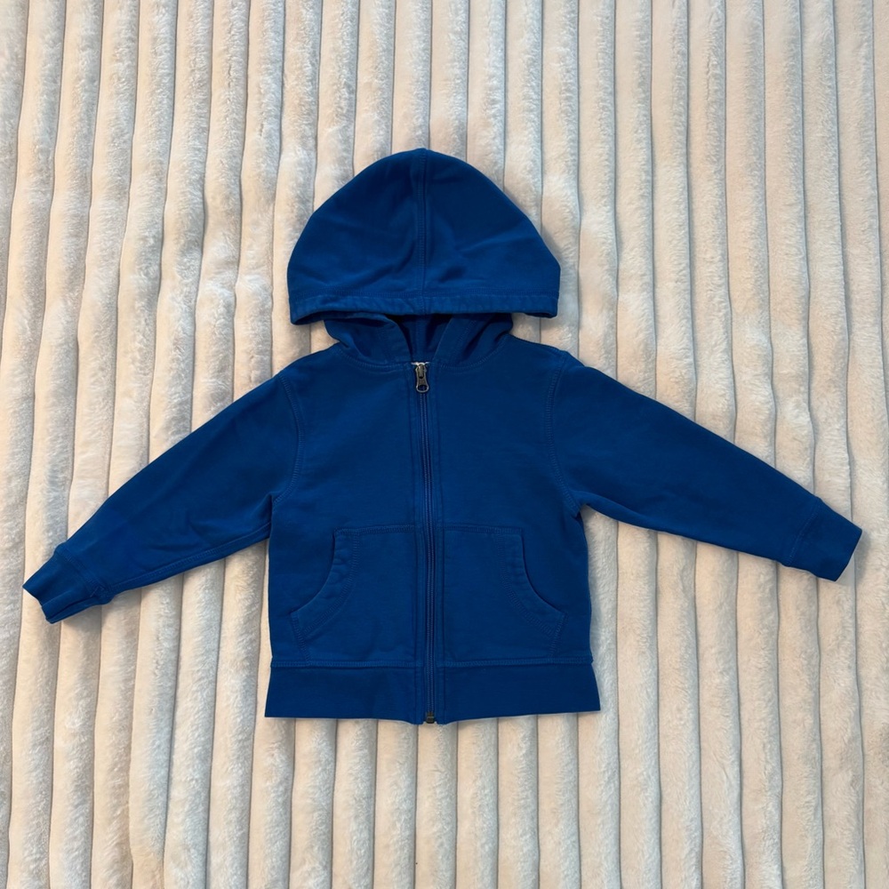 Hanna Andersson French Terry Zip Up Hoodie in Blue